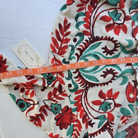 Anthropologie Fig And Flower Linen Blend Dress - Picture 6 of 8